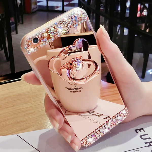 

Cxone Crystal Phone Case For iPhone xr Diamond Luxury Cover For iPhone 6 7 8 6s plus Rhinestone Mirror For iPhone XS XR XsMax