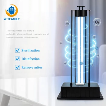 

38W UV Sterilizer Ultraviolet Disinfection Lamp 220V Desktop UVC Germicidal Lamps 253nm Mobile Bactericidal Ozone Quartz Lamp