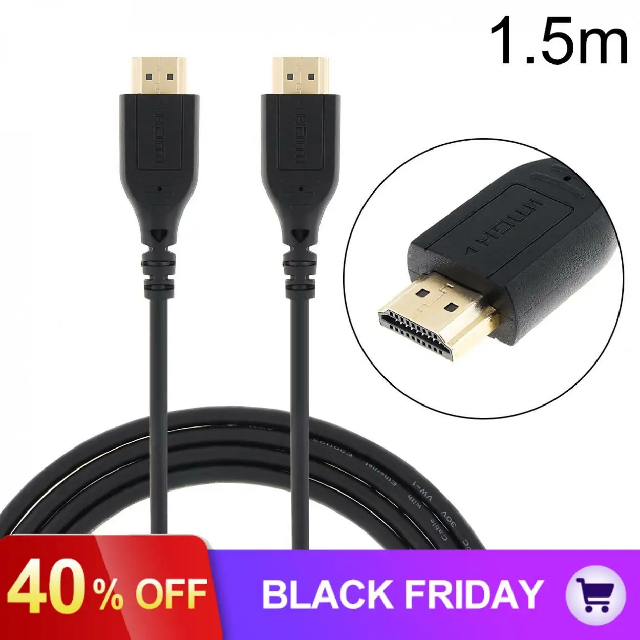 DiGiYes 1,5 м позолоченный HDMI кабель 2,0 4K 1080P 3D Кабель «Папа-папа» для HDTV/Splitter Switcher lcd/PS3/проектор/компьютер