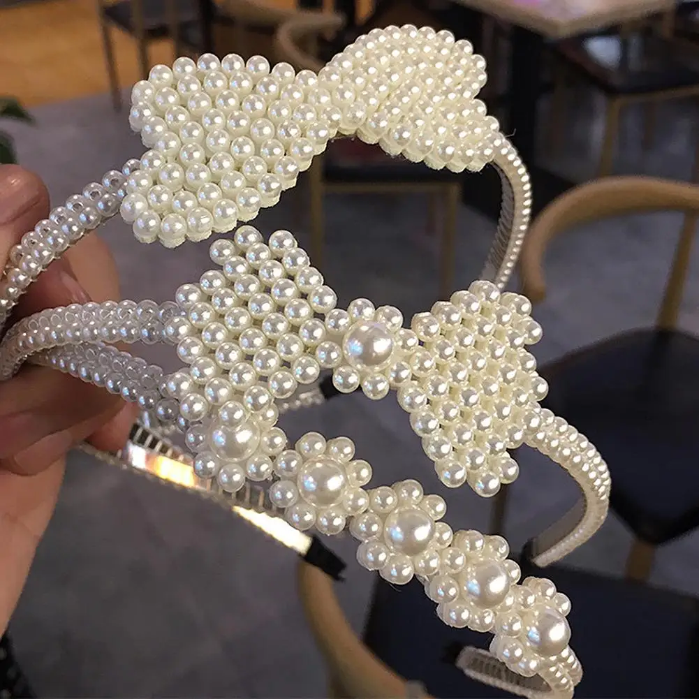

Kids Girls Fashion Imitation Pearls Hair Hoop Headband Headdress Accessory Gift