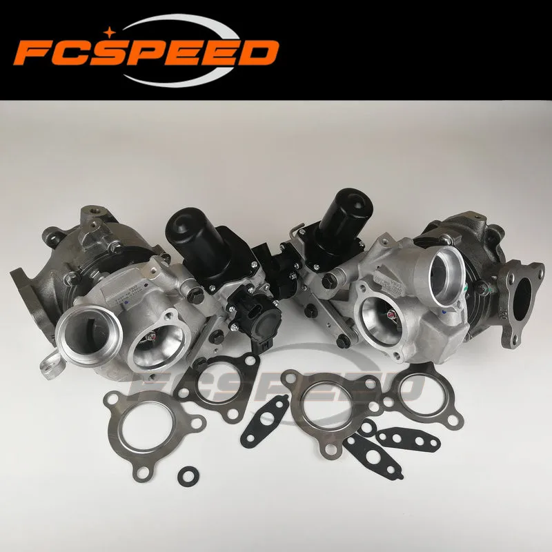 Twin Турбокомпрессор RHV4 VB22 VB23 17201-51020 17201-51010 ТУРБИНЫ turbo для Toyota Landcruiser V8 D 195Kw 261HP 1VD-FTV VDJ76