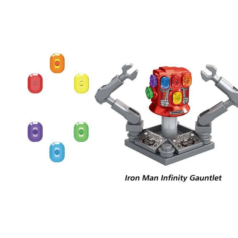 

Legoing Avengers 4 Iron Man Infinity Gauntlet with 36Pcs Stones Figures Building Blocks Toys For Children Super Heroes Toys