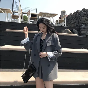 

England Style Women Blazer Oversized Women Blazers and Jackets Casual White Blazer Mujer Blazer Femme