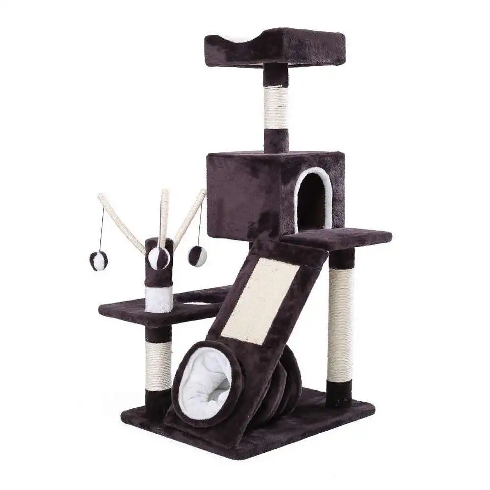 

Fast Delivery Luxury Pet Cat Tree House Condo Cats Climb Frame Scratching Post for Cats Climbing Tree Cat Tree Towers Furniture