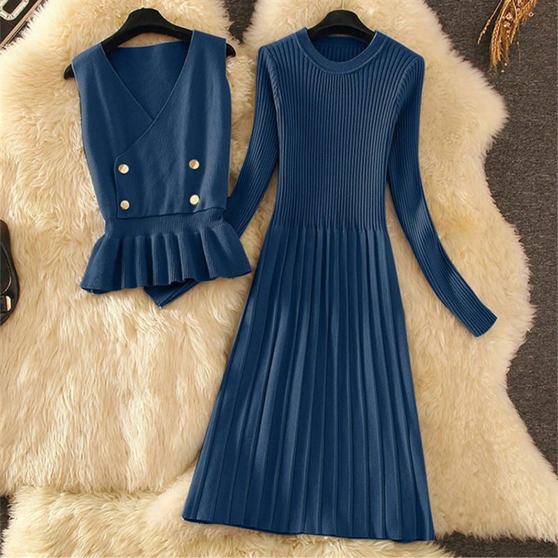 Осень зима 2020 новый женский жилет комплект из двух предметов корейская мода