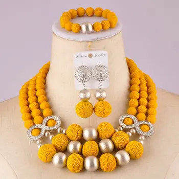 

silver accessories yellow artificial coral jewelry set african wedding coral beads jewelry set for women