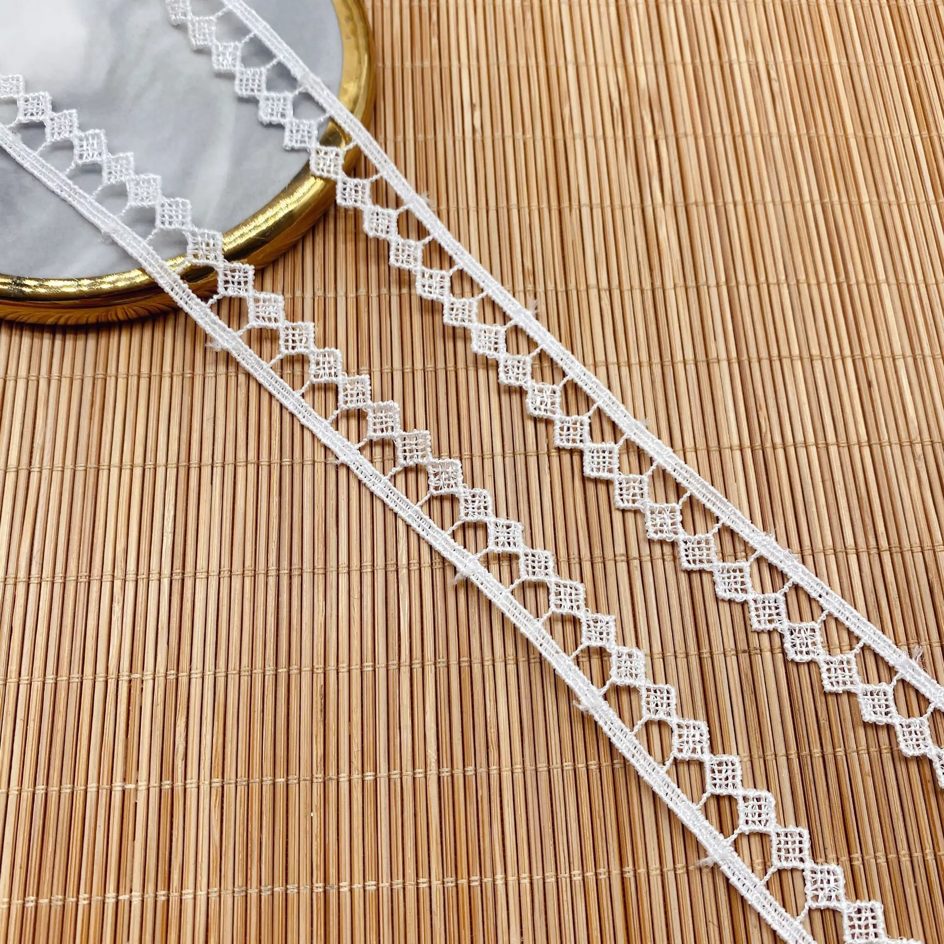 

Unilateral Water-soluble Lace Baby Clothing Accessories Square Design DIY Necklace Handmade Jewelry Lolita Clothing Sewing Lace
