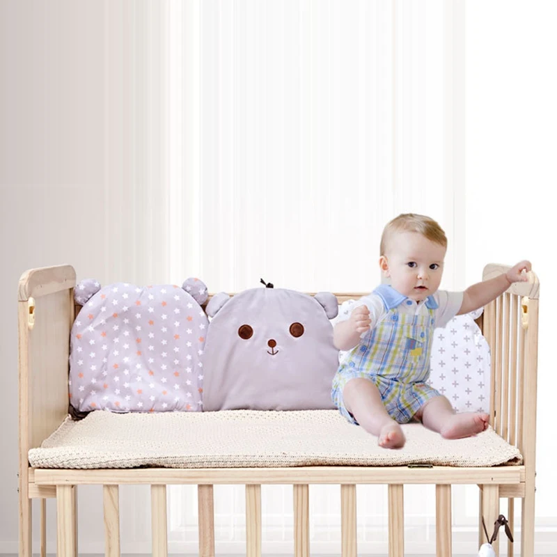 6 шт. Детские бамперы для кроватки милый слон, детские защитные подушки для кроватки, бампер для детской кроватки для новорожденных, бампер для детской комнаты