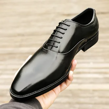

Leather shoes men 2020 New England cowhide SanJieTou business suit high-end casual shoes men's shoes by hand