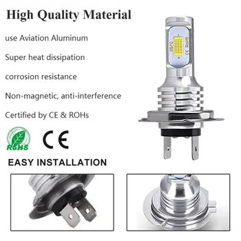 

High Low Beam 55W/8000LM 6000K White 2Pcs H7 LED Headlights Bulbs Conversion Kit
