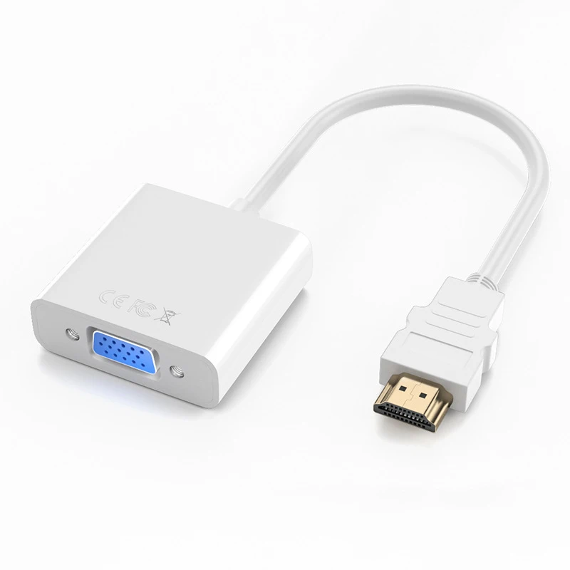HDMI-compatible to VGA Adapter Cable Digital to Analog 1080P Video HDMI-compatible VGA Converter for HDTV PC Laptop Projector