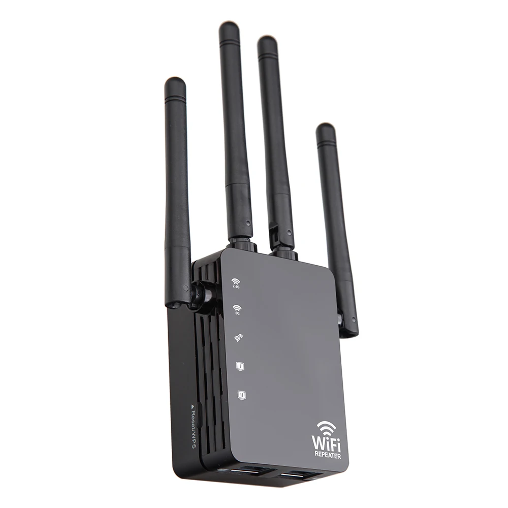 Двухдиапазонный беспроводной 2,4G/5G Wi-Fi ретранслятор AC 1200 Мбит/с 4 высоких антенн мост усилитель сигнала проводной маршрутизатор Wi Fi точка доступа