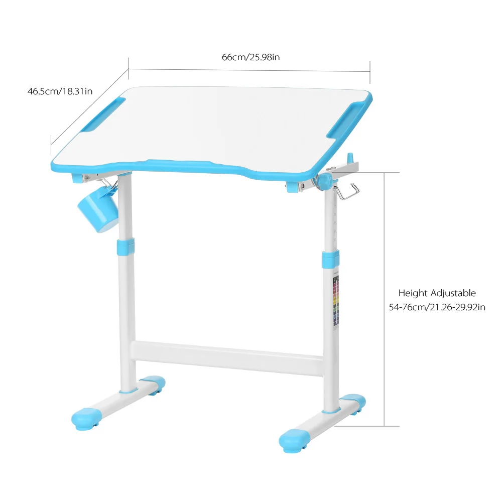 IKayaa детский стол для обучения регулируемый по высоте стул набор Наклонный для детской деятельности художественный стол набор рабочая станция металлический каркас стол стул