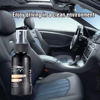 

30ml Car Leather Cleaner Automobile Interior Seat Polish Wax Panel Dashboard Maintenance Cleaning Detergent