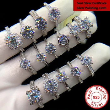 LMNZB Luxury 925 Sterling Silver Wedding Band Eternity Rings For Women Best Gift For Ladies Love Wholesale Lots Bulk Jewelry R00