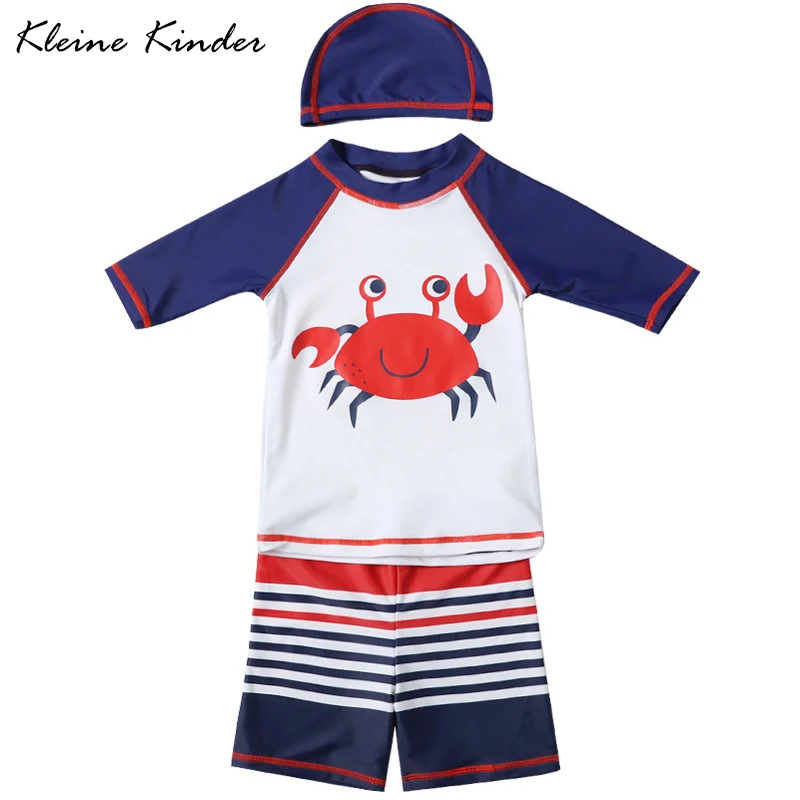 Купальный костюм для мальчиков из 3 предметов детский купальный с принтом