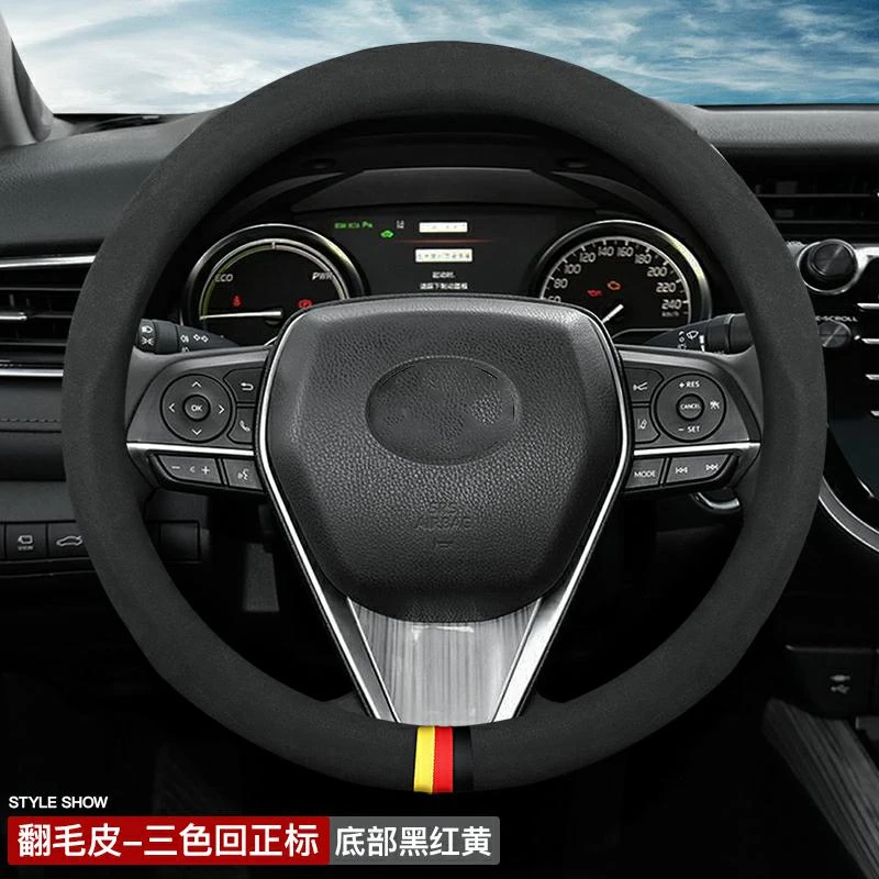 

Universal antiskid Steering Wheel Covers leather15 Inch for Subaru Tribeca Legacy Outback Impreza Forester series