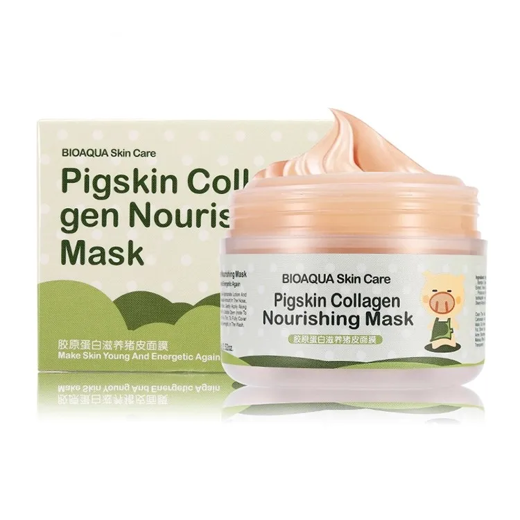 Whitening Moisturizing nourishing PigSkin Clay Collagen Protein mud Mask 2