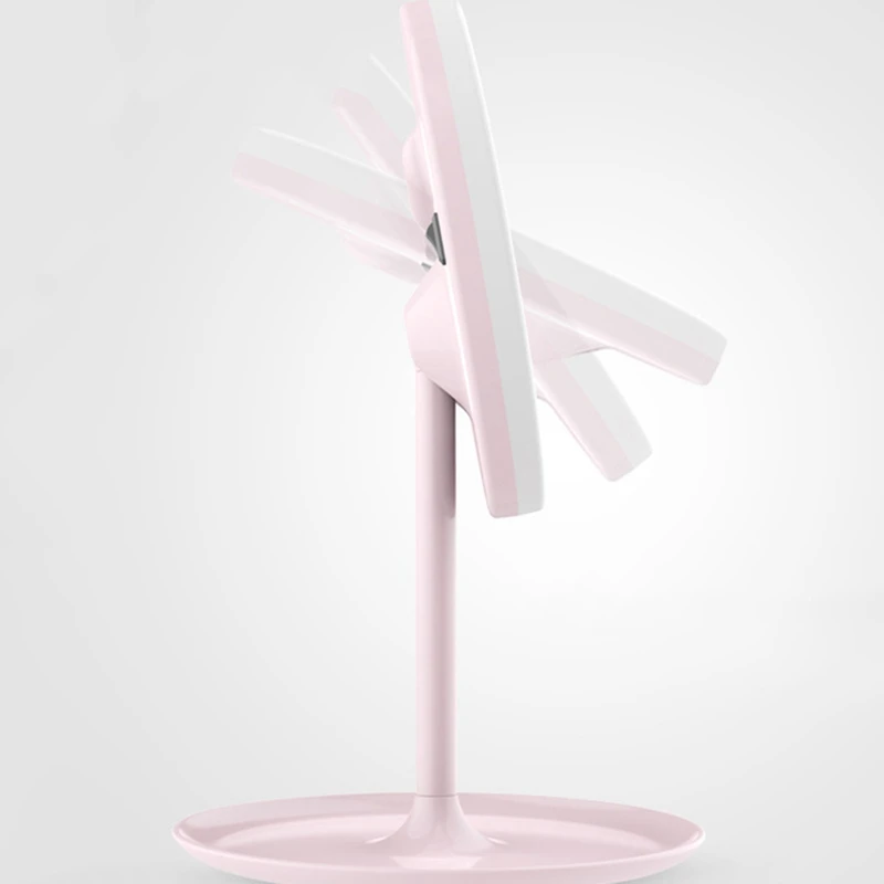 Зеркало для макияжа с подсветкой 5X Увеличительное Косметическое зеркало с 3 режимами натуральный белый светодиодный яркий свет регулируемое зеркало