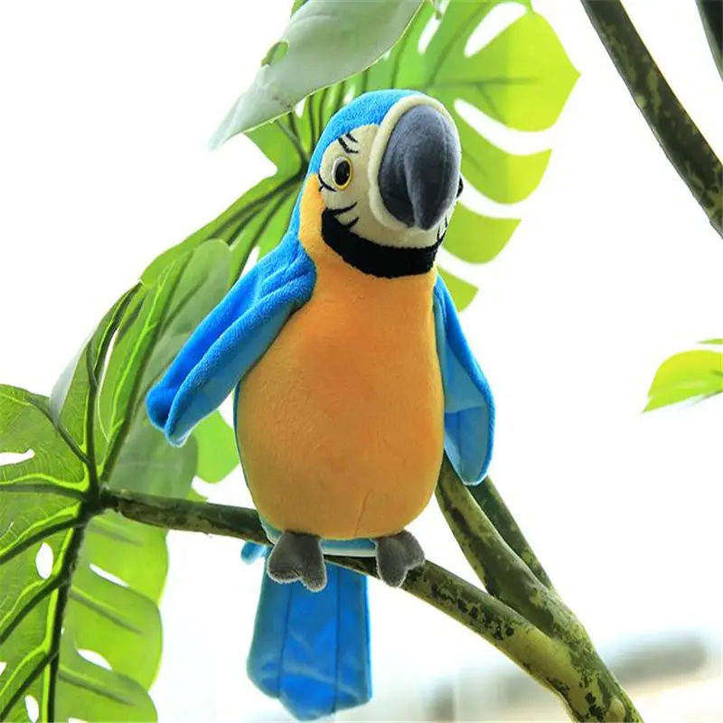 Electronic Talking Parrot Toy Cute Speaking Record Repeats Waving Wings Electroni Bird Stuffed Plush Toy Kids Birthday Gift 21cm Electronic Talking Parrot Toy Cute Speaking Record Repeats Waving Wings Electroni Bird Stuffed Plush Toy Kids Birthday Gift 21cm