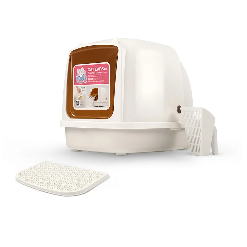 Cat Leshi Full Closed Cat Sand Basin King Closed Cat Toilet Deodorant Sputtering Cat Ear Cat Dash Basin