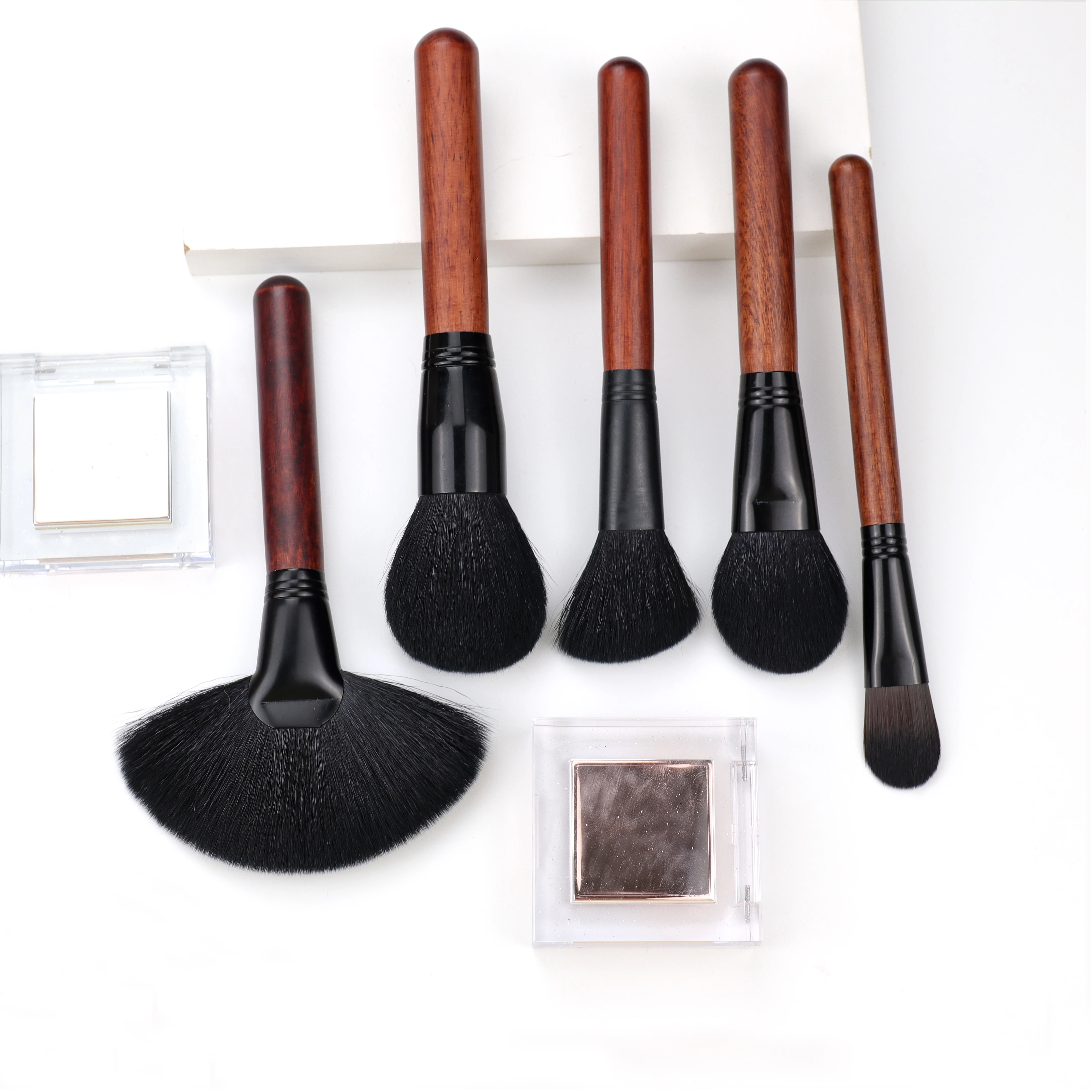 

Natural Hair Makeup Brushes Set Face Foundation Powder Blush Contour Highligh Highlighter Blending Make Up Brush Cosmetics Beaut
