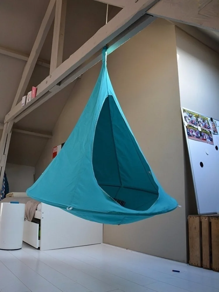 

Camping Teepee for Kids Adults Silkworn Cocoon Hanging Swing Hammock tent for Outdoor Hamaca Patio Furniture Sofa Bed Swings