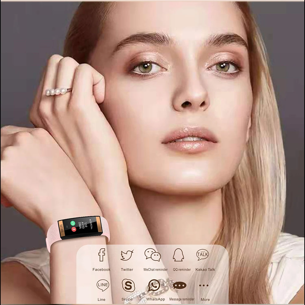  Jelly Comb Women Smart Watch Men Bracelet IPS Color Screen Heart Rate Monitor Blood Pressure Ladies - 4000324677074