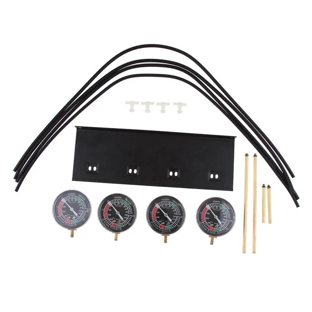 4 Carb Motorcycle Carburetor Synchronizer Vacuum Gauge Tool Sync Gauge