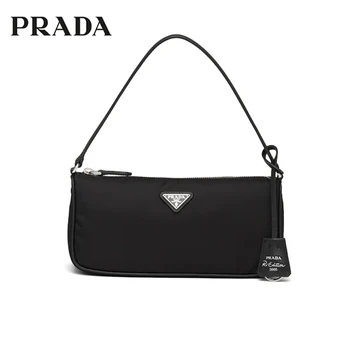 

PRADA Re-Edition 2005 Nylon Saffiano Leather Mini Handbag Zipper Closure Shoulder Bags For Women 1NE633064F0002