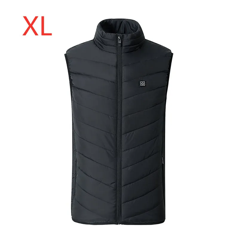 black xl Электрический usb-жилет с подогревом, мужской жилет, Женское пальто, тепловая флисовая куртка с подогревом, жилет с подогревом, Chaleco Calefactable - Цвет: black xl