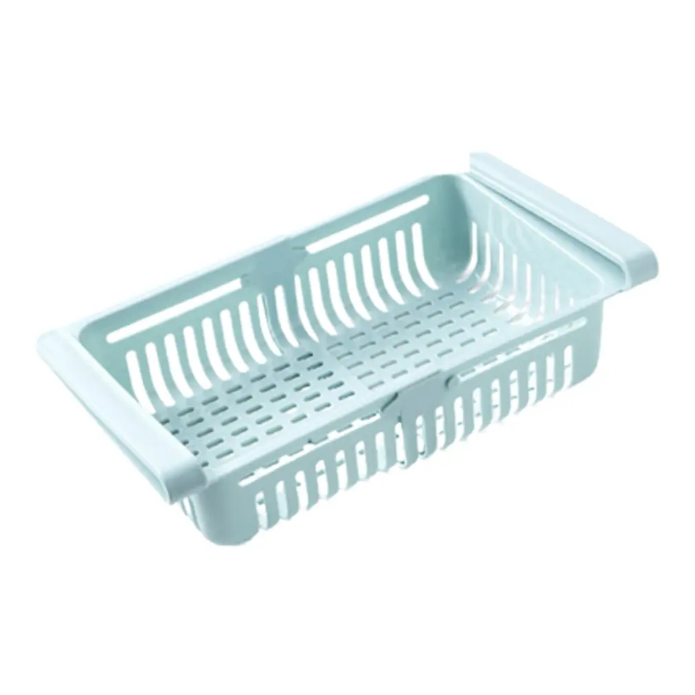 Pull-Out Refrigerator Storage Basket Pp Material Cool Compartment Storage Rack Stretch Design Save Space metal earrings jewelry rack female new titanium brushed earrings jewelry storage rack earrings display props customization