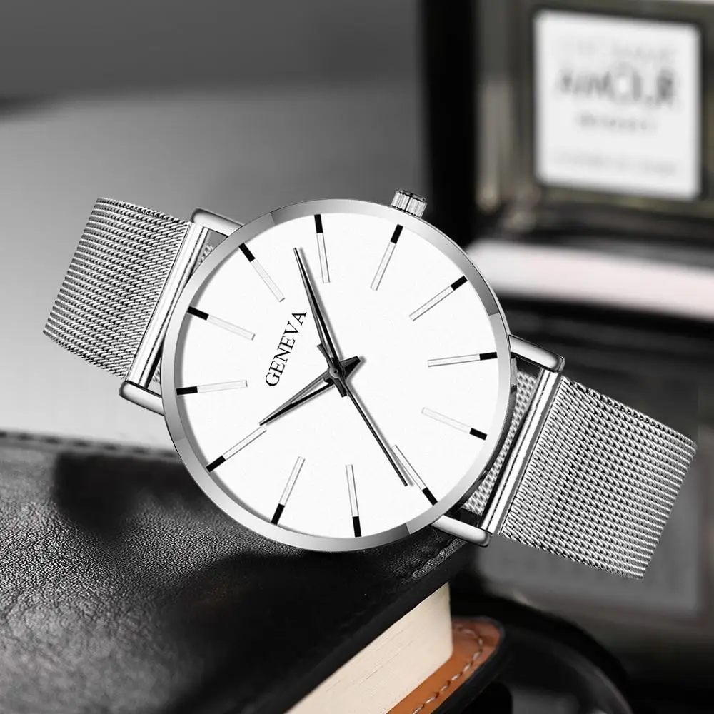 

Fashion Relogio Masculino 2019 Top Brand Luxury Wristwatch Quartz Clock Blue Watch Men Mesh Steel Waterproof Sport Mens Watches