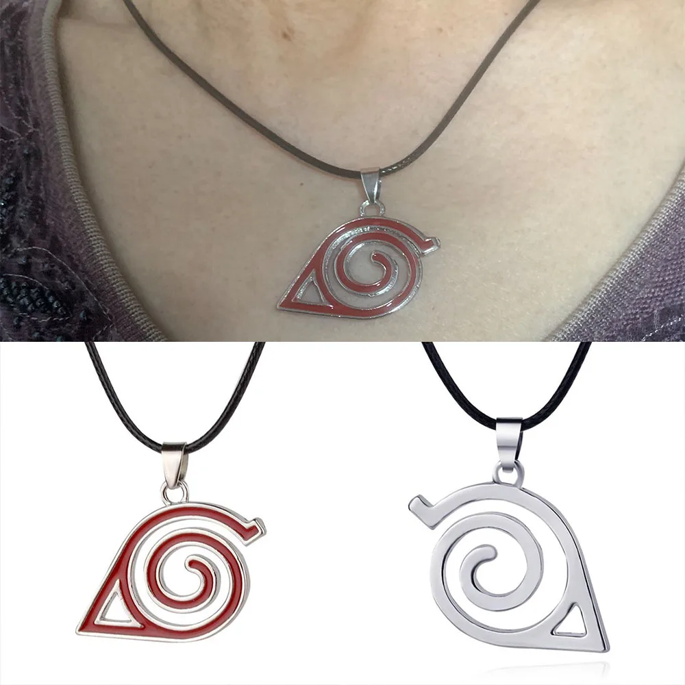 Аниме Наруто знак ожерелье значок кулон Uzumaki Косплей Аксессуары Опора