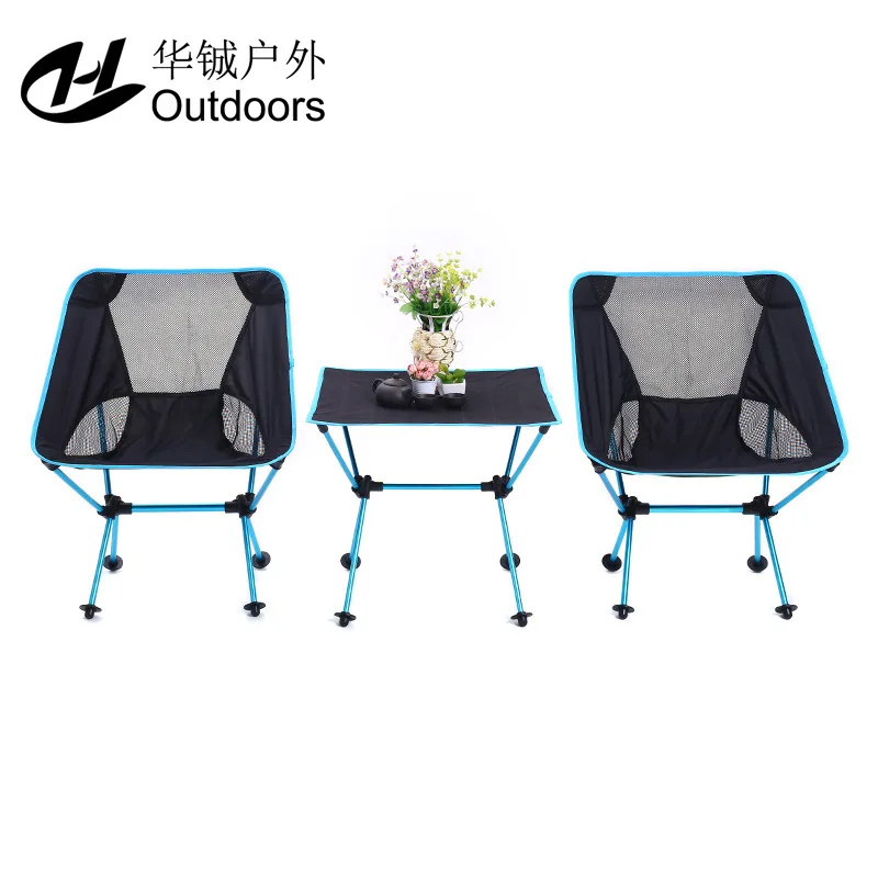 

New Style Aluminium Alloy Folding Tables And Chairs Set Portable Outdoor Camping Barbecue Multi-Purpose Folding Table Three-piec