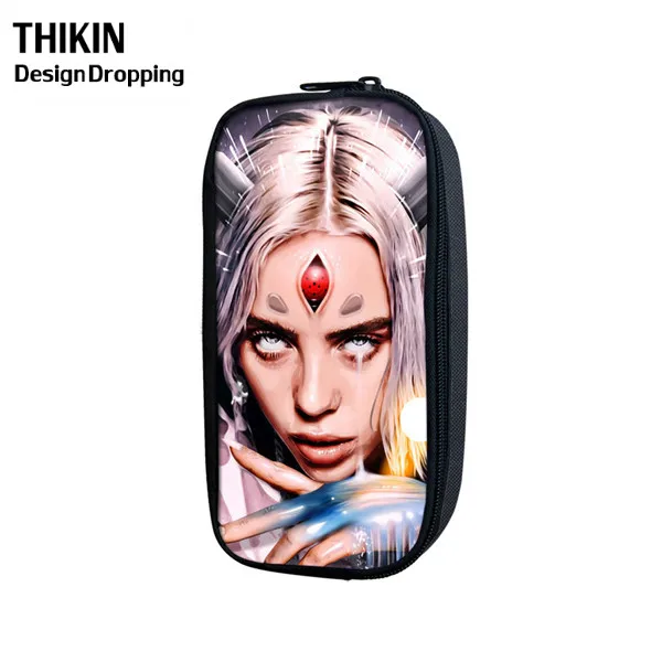 THIKIN Новые 3 шт./набор Billie Eilish школьные сумки для подростков мальчиков и девочек хип-хоп детский школьный рюкзак Rapper Женская Повседневная сумка - Цвет: as picture
