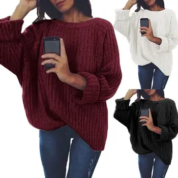 

Casual Women Sweaters Winter Autumn Winter Long Sleeve O Neck Knitted Sweaters Pullover Ladies Sweater Women Pullovers Sweaters