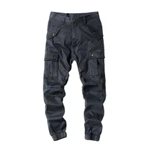 Мужские повседневные камуфляжные брюки, осенне-зимние трендовые мужские спортивные брюки для пробежек, фитнеса, мужские военные узкие брюки-карго, шаровары