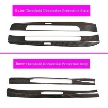 

Car Accessories Inner/Outer Threshold Decoration Protection Strip For Porsche 911 2019 Threshold Frame Real Carbon Fiber 2 Pcs