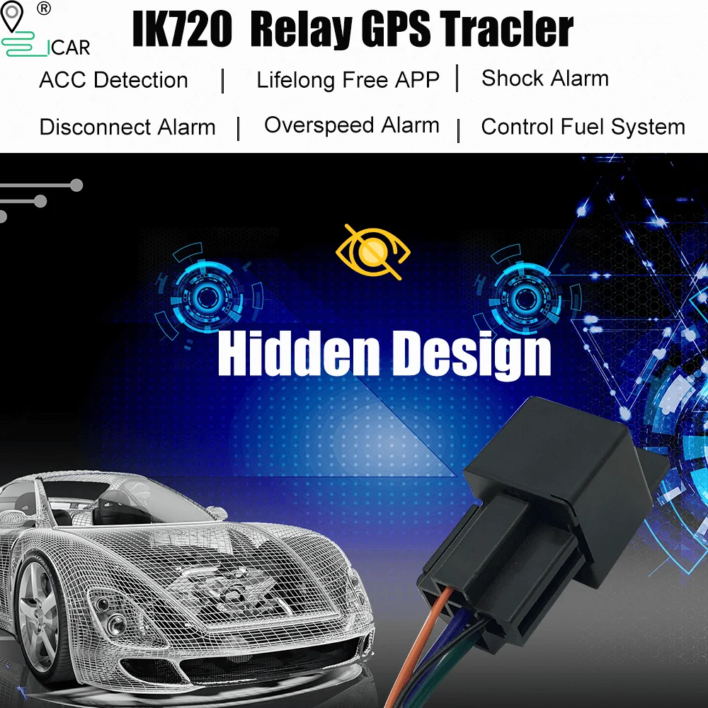 Автомобильный GPS трекер IK720 реле локатор отрезание масла и топлива автомобильный