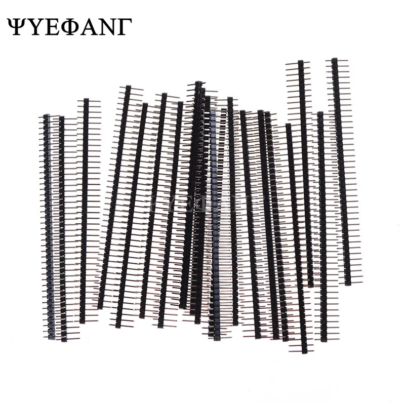 10pcs Copper Single Row Male Pin Header For Arduin 1x40P 2.54mm 40 Pins Connector Strip Board Module Electronic Part Elektronik |