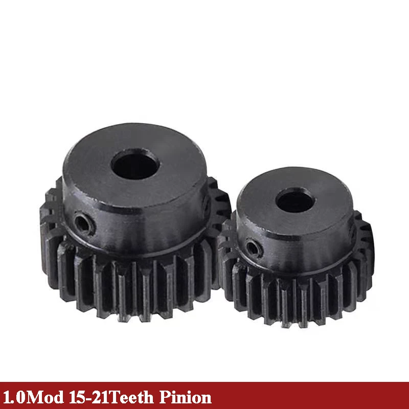 1.0 Mod M 15 16 17 18 19 21T Teeth Spur Gear Rack Pinion Straight Teeth 45# Steel CNC Transmission 3D Printer Part