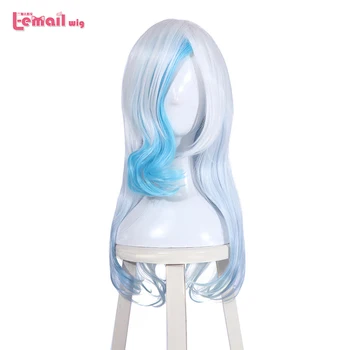

L-email wig Game LOL SSG Xayah Cosplay Wigs White Mixed Blue Long Loose Wave Cosplay Wig Heat Resistant Synthetic Hair Halloween