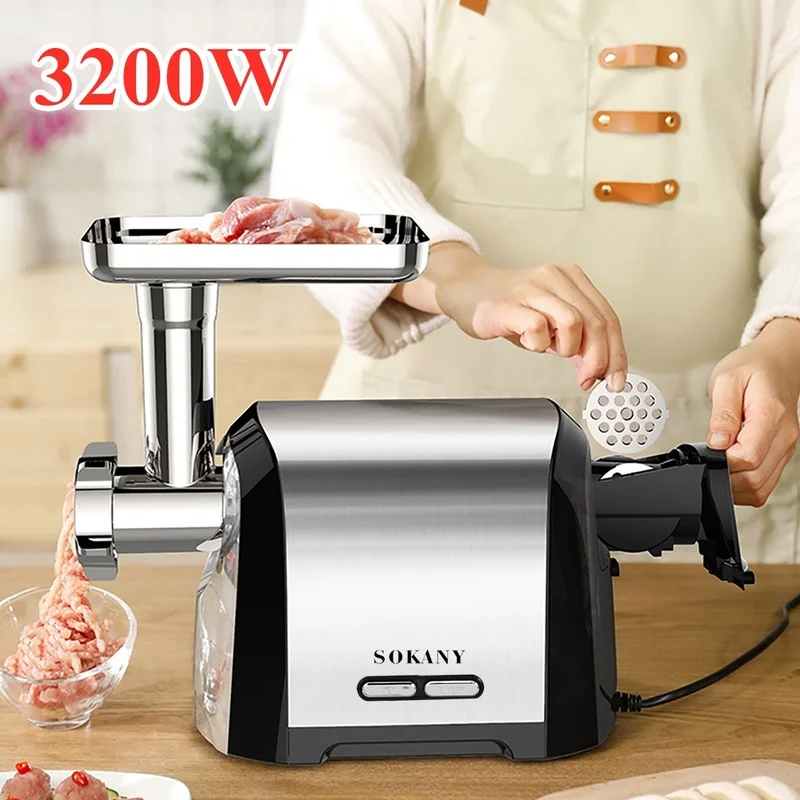3200w Electric Meat Grinders Stainless Steel Powerful Electric Grinder