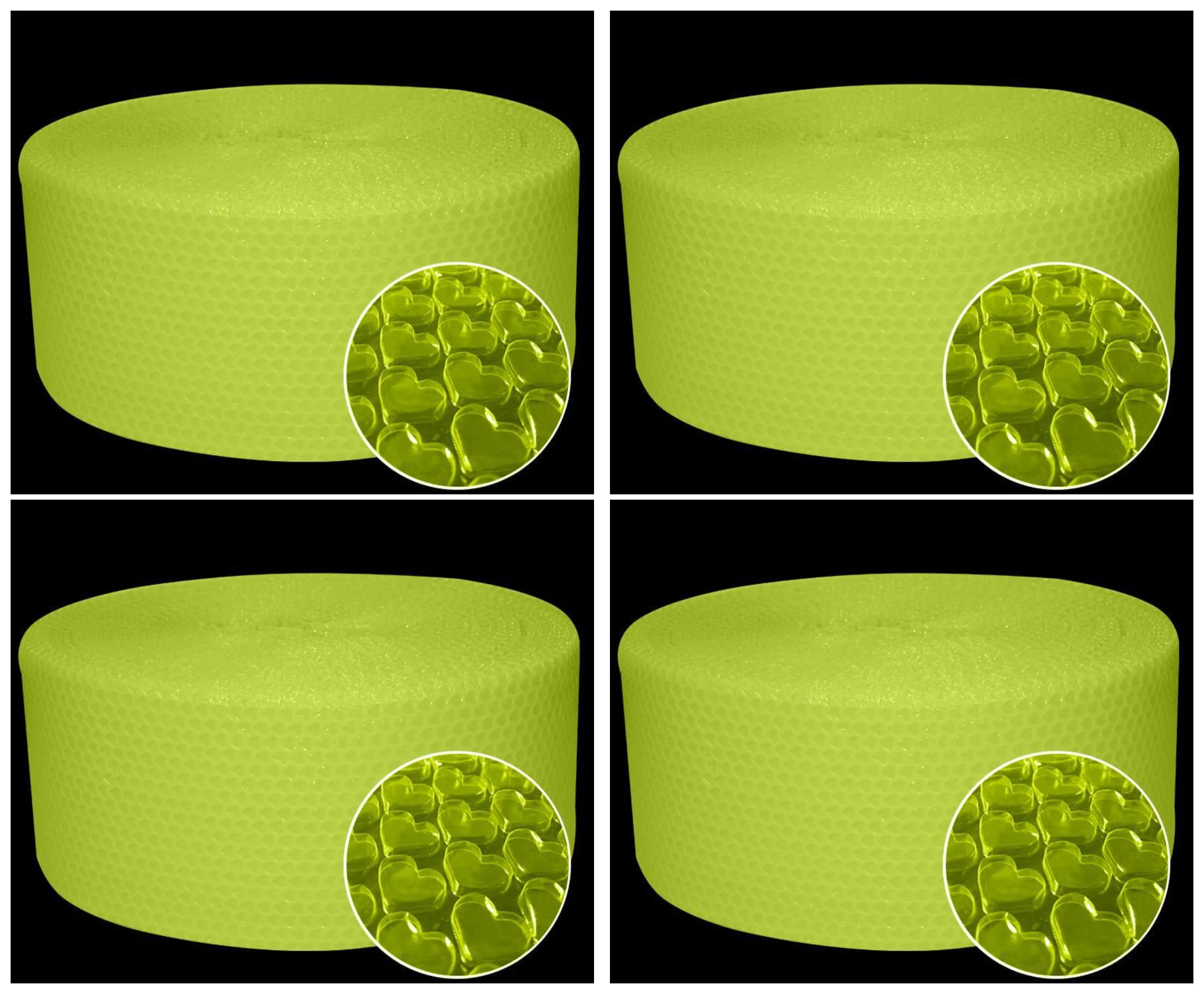 

30cm Wide 15M Strong Air cushion film air cushion bubble roll air cushion packaging Lovely Heart Shape for packing Fruit Green