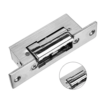 

12V Lock-tongue Secure Electric Strike Lock Door Adjustable Narrow-type Access Double Unlock Mode NC/NO Control System