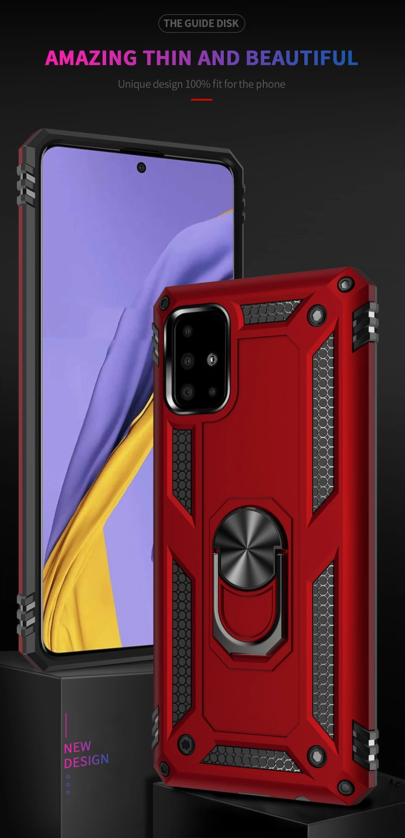 Metallring-Rüstungsfall für Samsung Galaxy A51 A71 A21S A12 A31 A50 A52 A70 A32 A72 S21 S20 S10 S9 S8 Plus M21 M31 Anti-Dr_voghion.com
