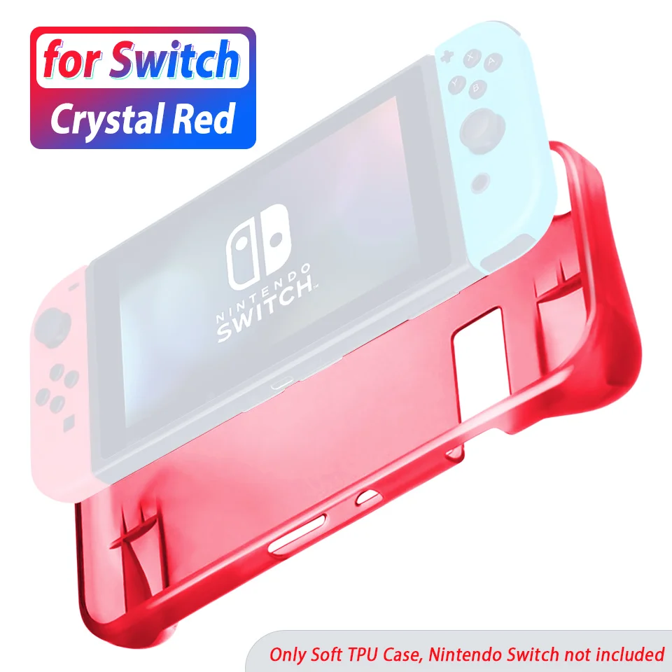 Red Мягкий силиконовый чехол для Ninetendo Switch, защитный чехол, чехол для Ninetendo Switch Lite NS, TPU чехол, ракушки с настольной подставкой - Цвет: Red