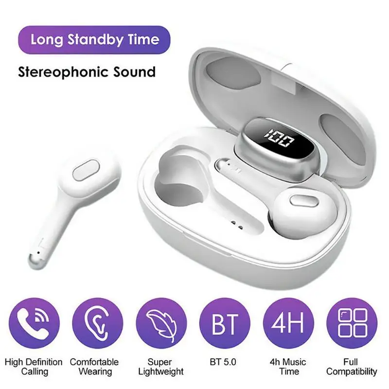 T9S TWS беспроводные bluetooth-наушники стереогарнитура с дисплеем для зарядки