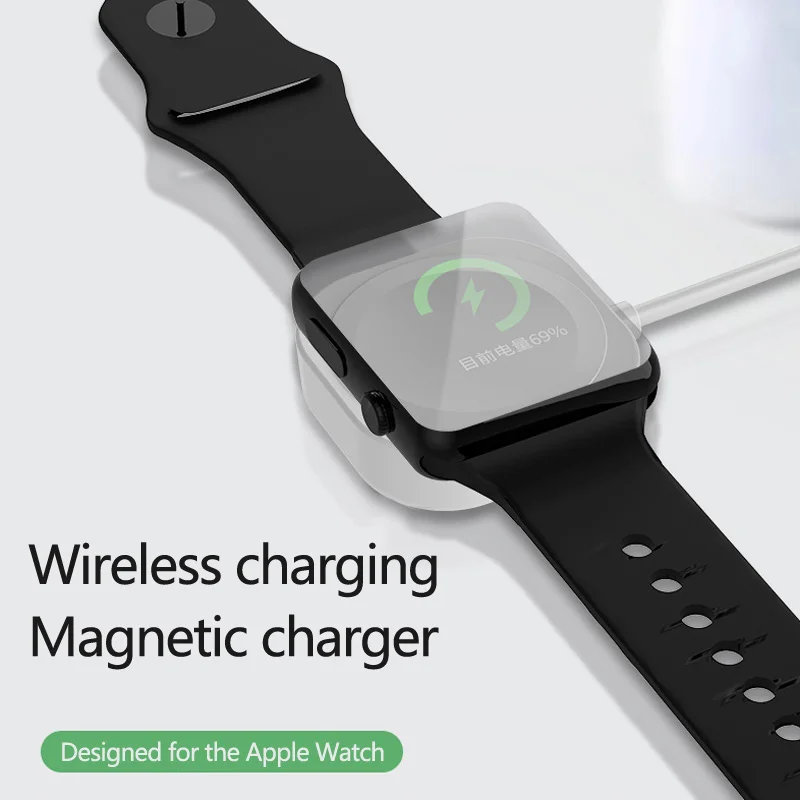 Магнитное маленькое зарядное устройство квадратное для Apple Watch 6 5 4 3 умные